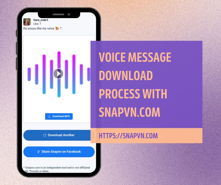 Quy trình tải xuống tin nhắn thoại Threads của SnapSave.vn